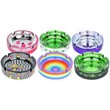 Trippy Glass or Ceramic Ashtray - 4.25" / Assorted Designs - 6PC BOX