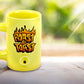 Yellow Roast & toast mug with flames