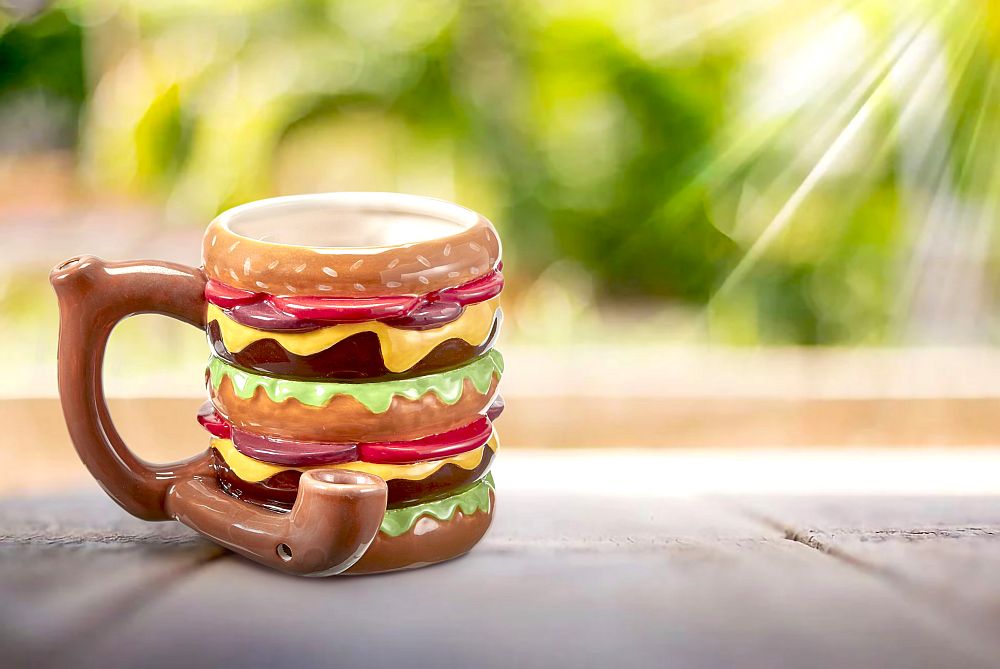 Burger Mug and Stash Jar Set