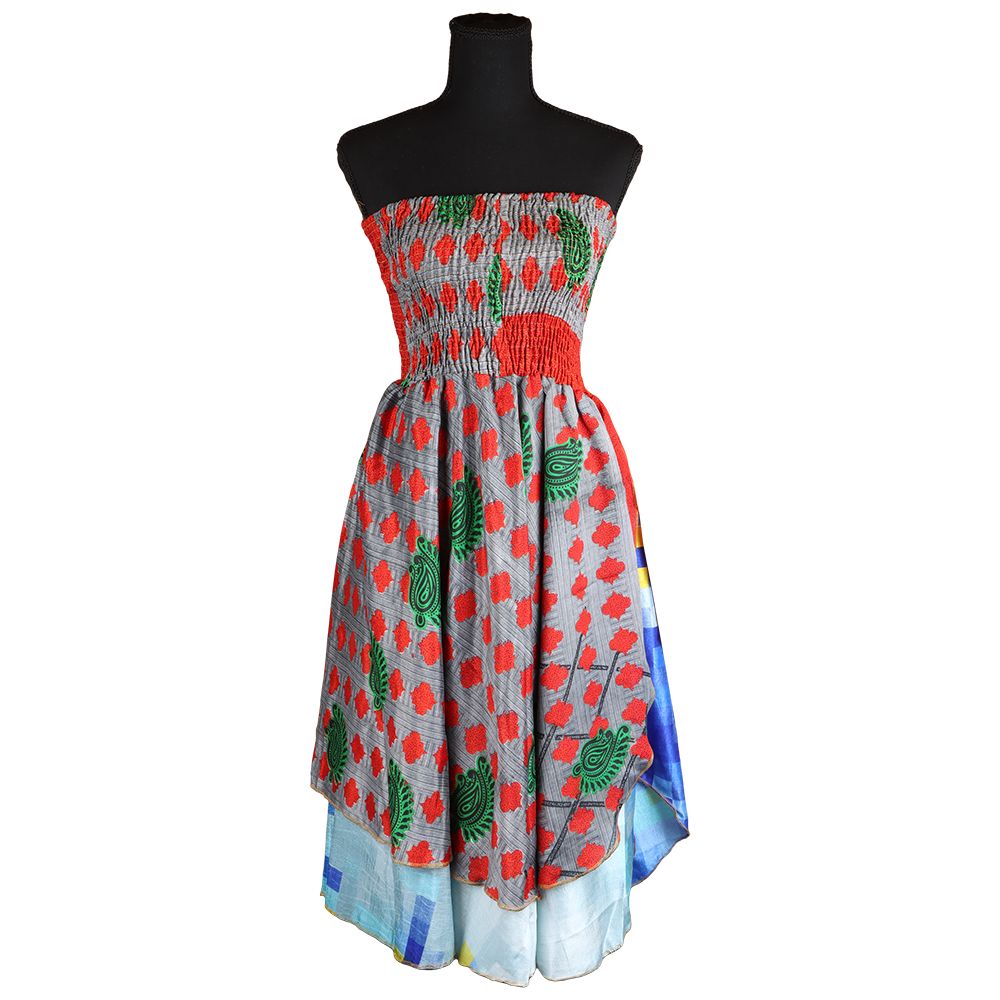 Silk Stretch Top Strapless Dress - One Size / 37" / Designs Vary