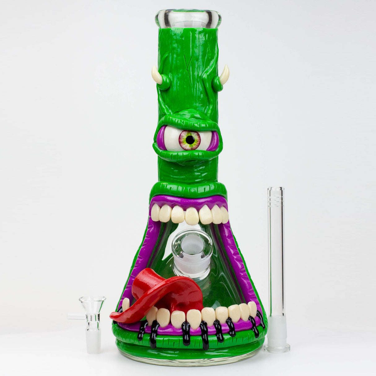 12.5"  Resin 3D artwork 7mm glass beaker water bong [TS110]