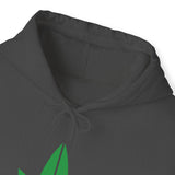 MM Unisex Heavy Blend™ Hooded Sweatshirt, Green Leaf Logo