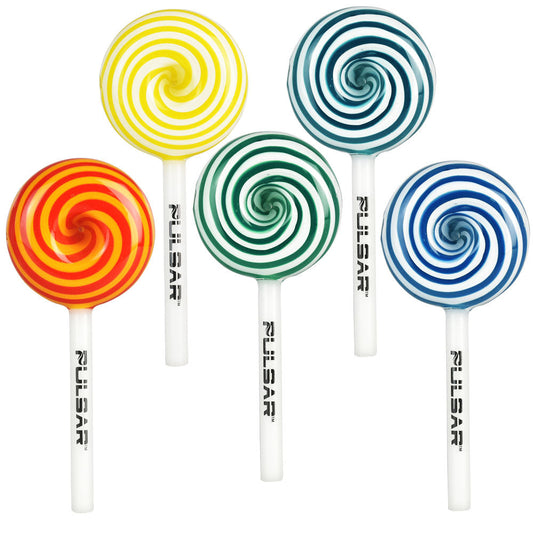5PC SET - Pulsar Glass Lollipop Spoon Pipe - 6" / Assorted