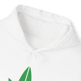 MM Unisex Heavy Blend™ Hooded Sweatshirt, Green Leaf Logo