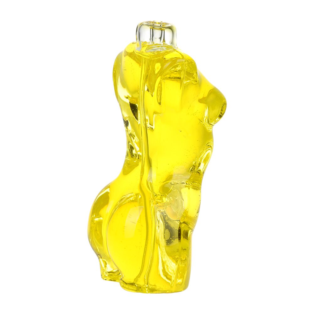 Buxom Body Glycerin Glass Hand Pipe - 4.25"