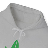 MM Unisex Heavy Blend™ Hooded Sweatshirt, Green Leaf Logo