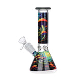 Mushroom Forest Glass Beaker Water Pipe Smoking Set - 7.75" / 14mm F