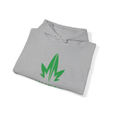 MM Unisex Heavy Blend™ Hooded Sweatshirt, Green Leaf Logo