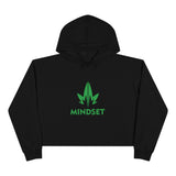 MM Crop Hoodie, Green Leaf Logo