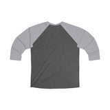 MM Unisex Tri-Blend 3/4 Raglan Tee, Green Leaf Logo