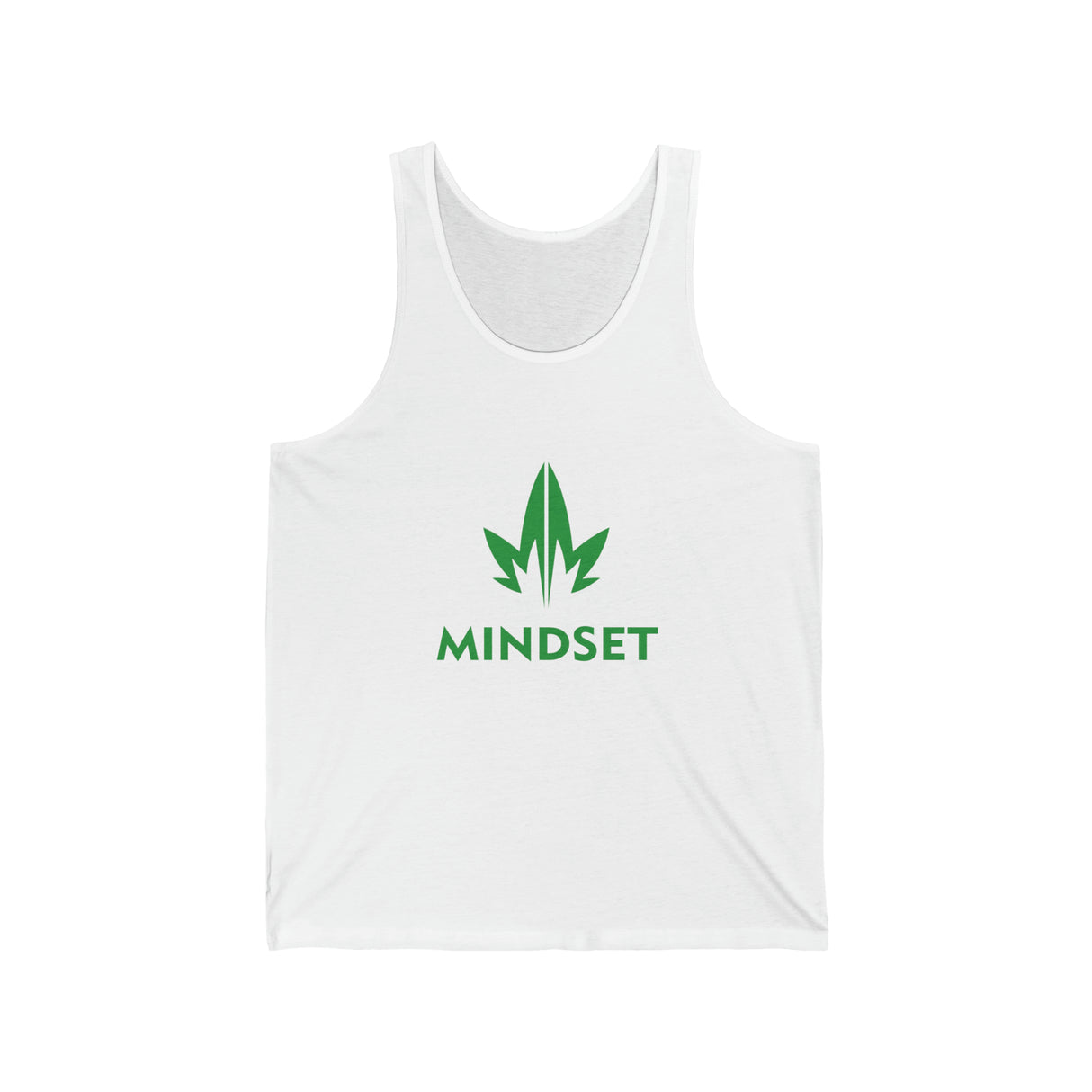 MM Unisex Jersey Tank, Green Leaf Logo