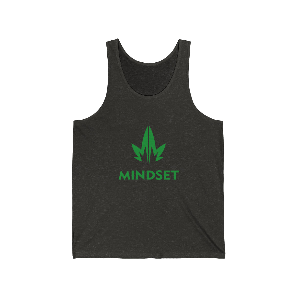 MM Unisex Jersey Tank, Green Leaf Logo