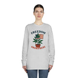 Freedom Grows Here – Long Sleeve Crewneck Tee (Mindset Collection)