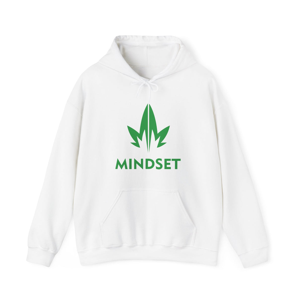 MM Unisex Heavy Blend™ Hooded Sweatshirt, Green Leaf Logo