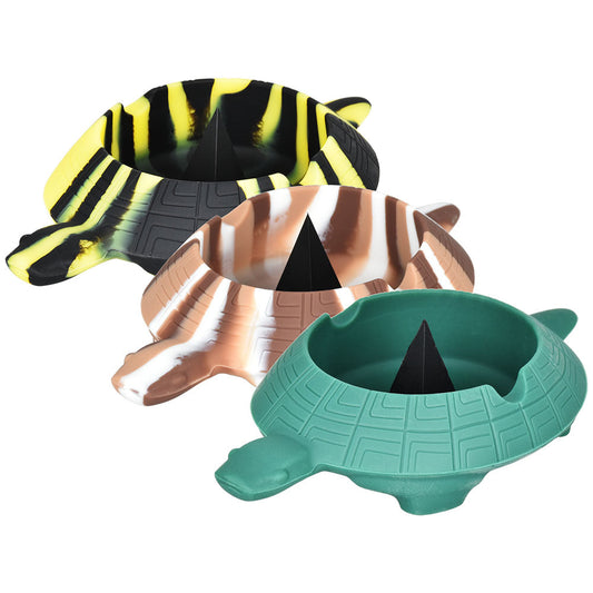Turtle Shell Silicone Ashtray - 6"/Colors Vary