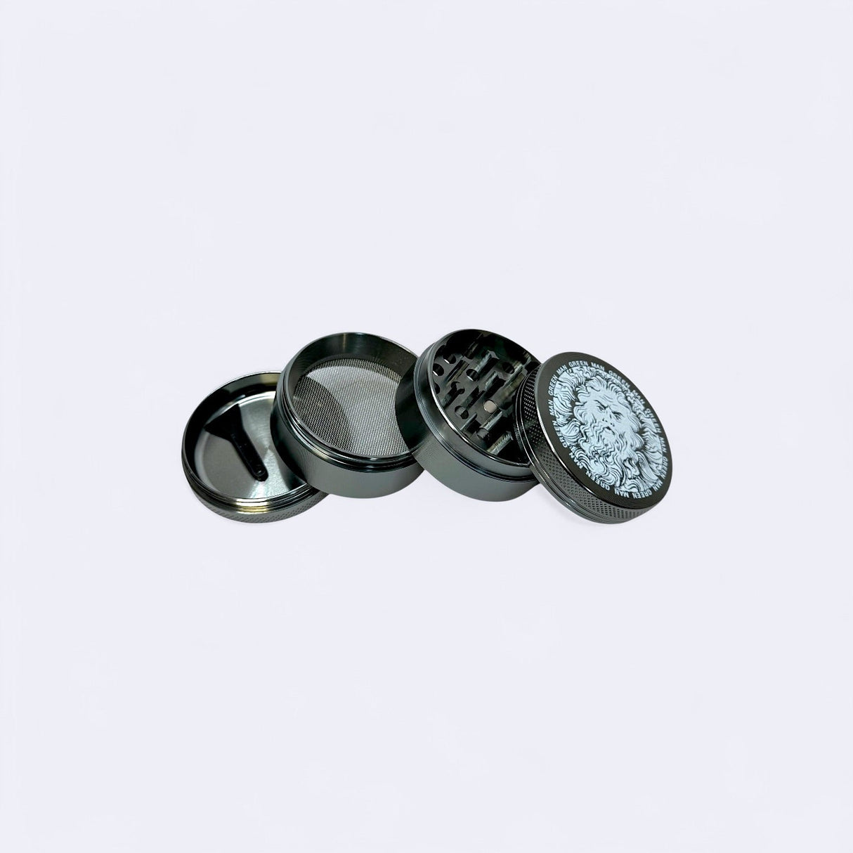 Green Man Gray 4-Piece Aluminum Grinder, 2"
