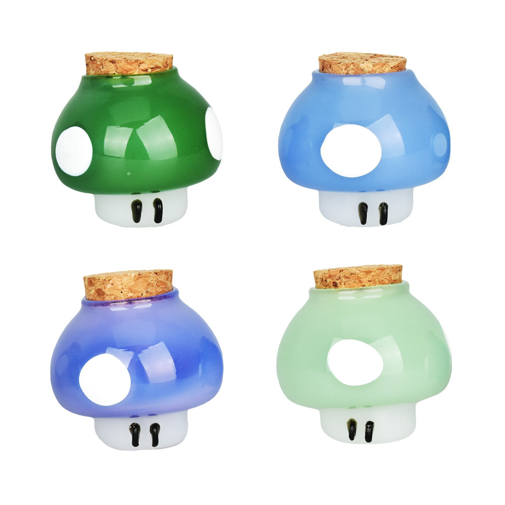 Shroom Character Stash Jar - 2"/Colors Vary