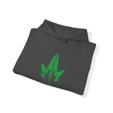 MM Unisex Heavy Blend™ Hooded Sweatshirt, Green Leaf Logo