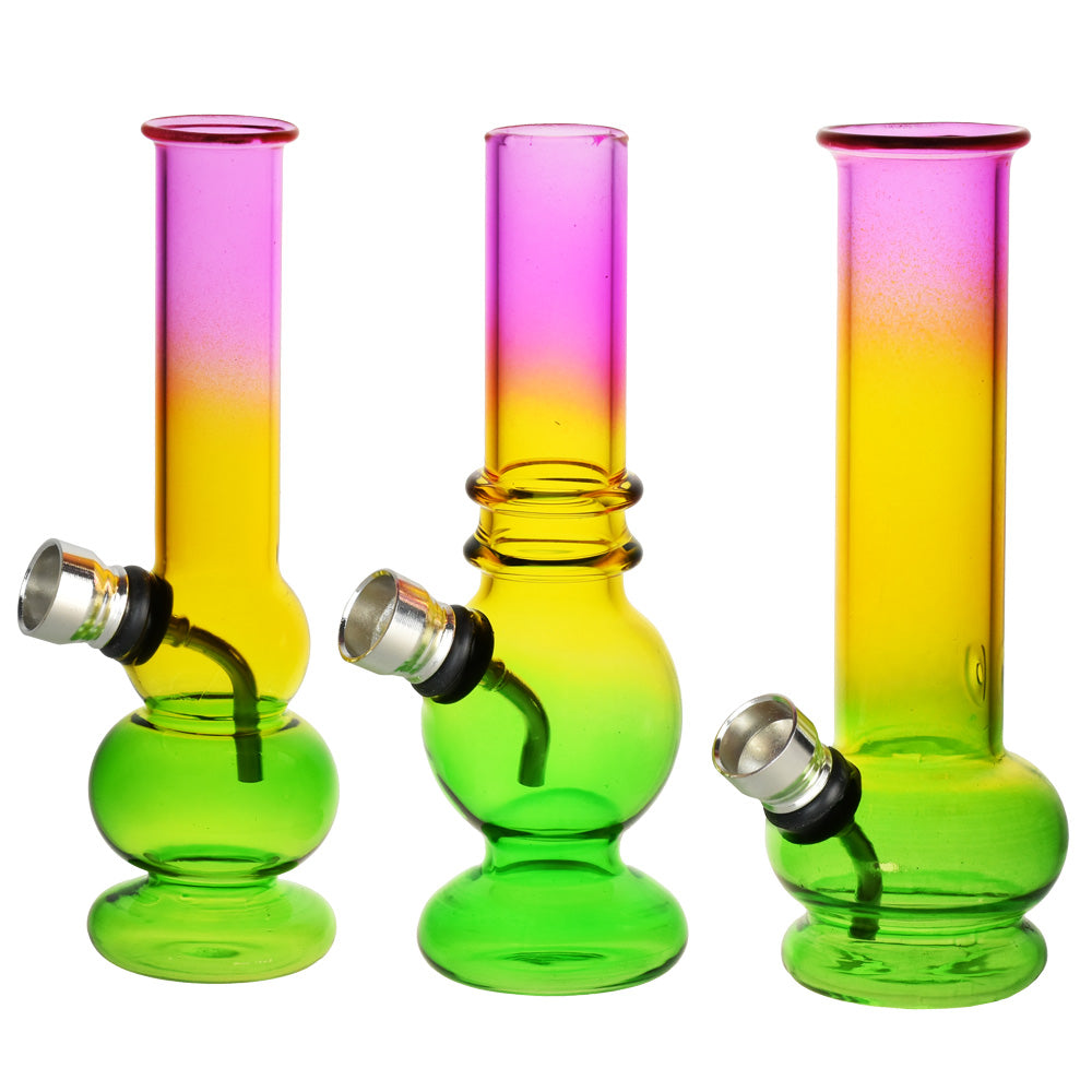 Sunset Ombre Glass Mini Water Pipe - 5.75"/Grommet/Styles Vary
