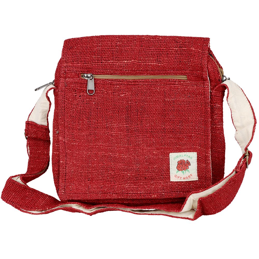 Himalayan Hemp Messenger Shoulder Bag - 10" x 11"