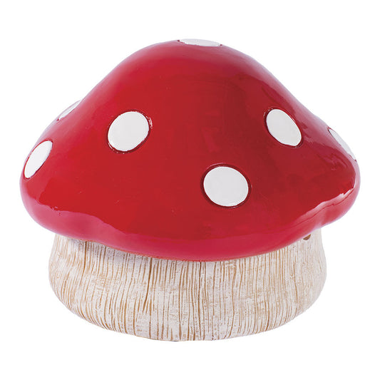 Fujima Red Mushroom Covered Ashtray - 4.75"