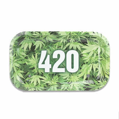 420 Green Metal Rollin' Tray