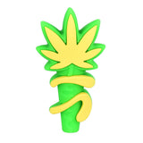 Silicone Hemp Leaf Hand Pipe - 3" / 5ct