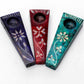 Flower Engraved Stone Pipe Pack of 3