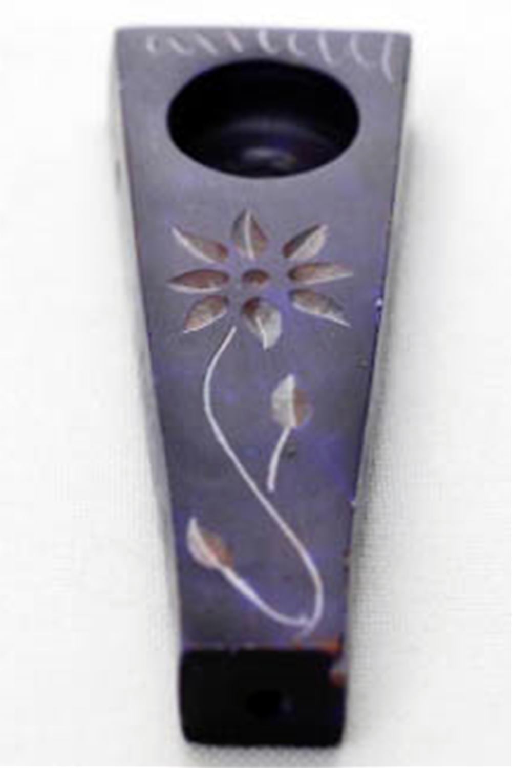 Flower Engraved Stone Pipe Pack of 3