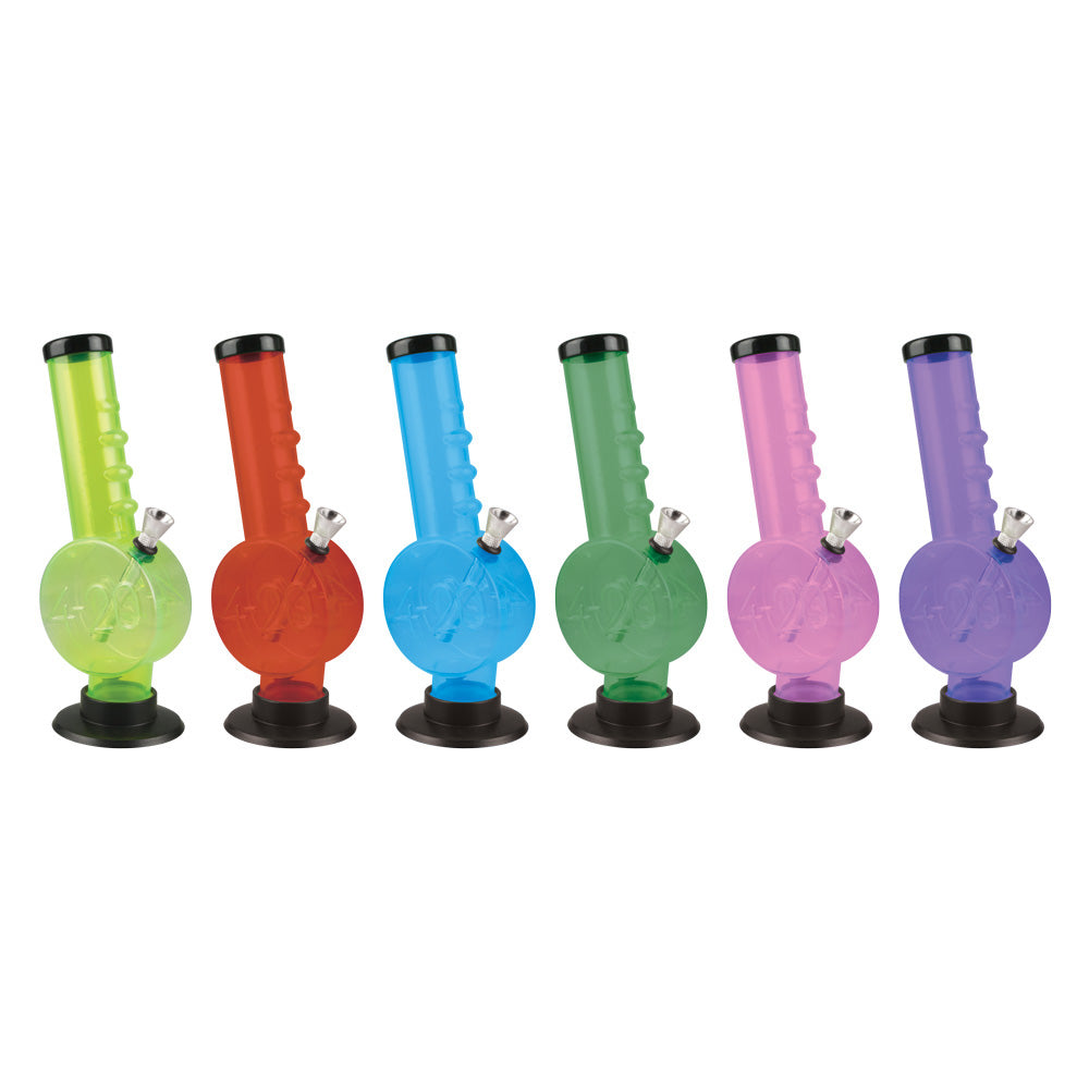 9" 420 Disc Acrylic Water Pipe - Colors Vary
