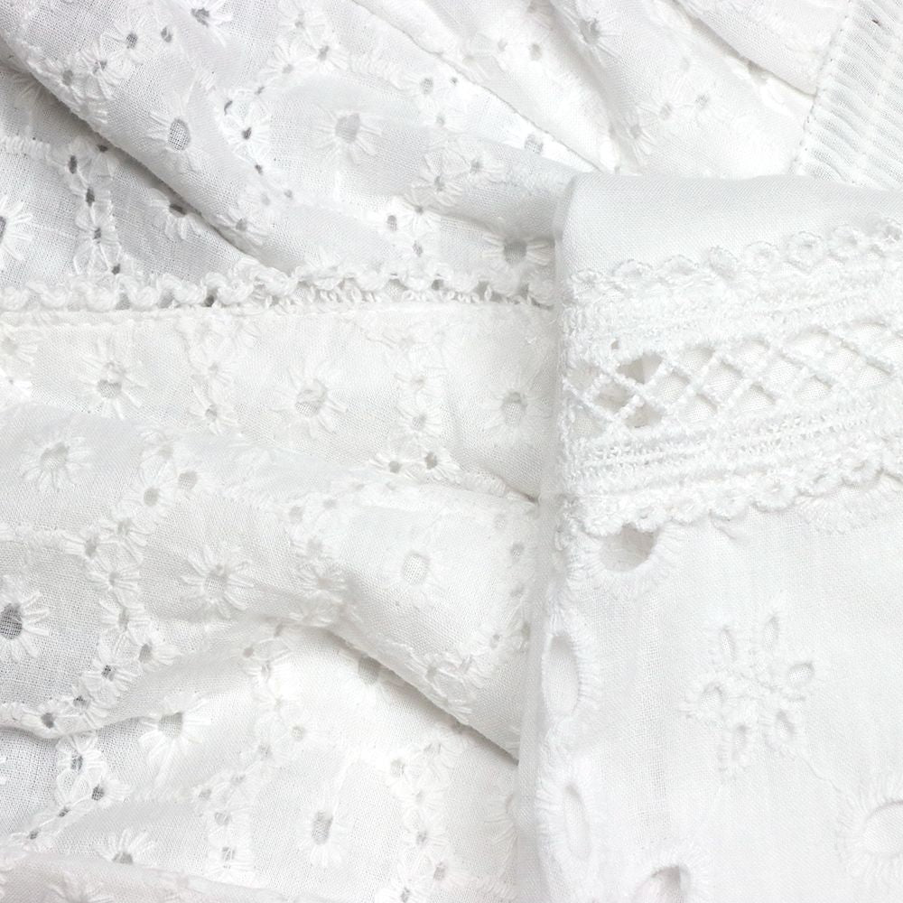 Spaghetti Strapped White Cotton Dress - One Size