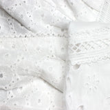 Spaghetti Strapped White Cotton Dress - One Size