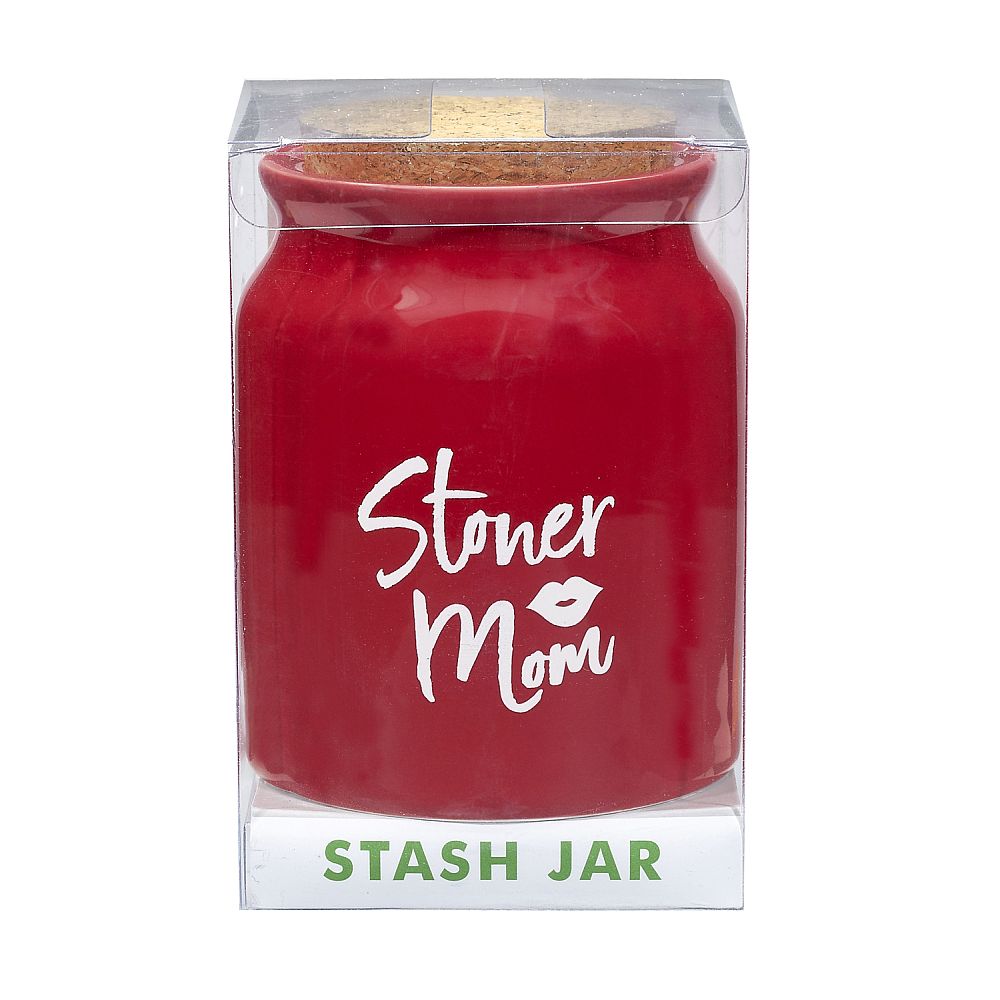 red stoner mom stash jar