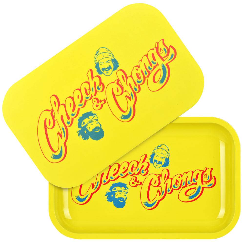 Cheech & Chong x Pulsar Metal Rolling Tray W/ Lid - 11" x 7"