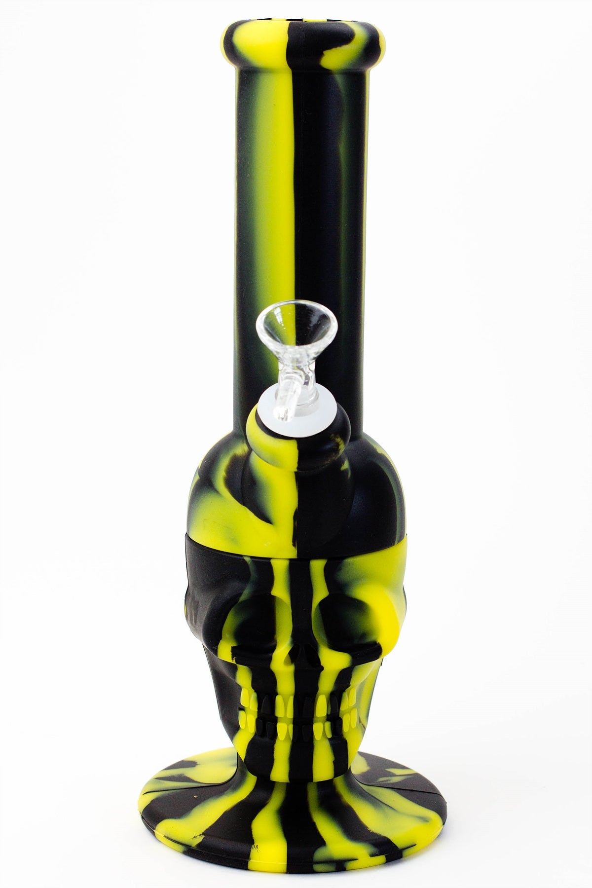 11" Genie skull multi colored detachable silicone water bong