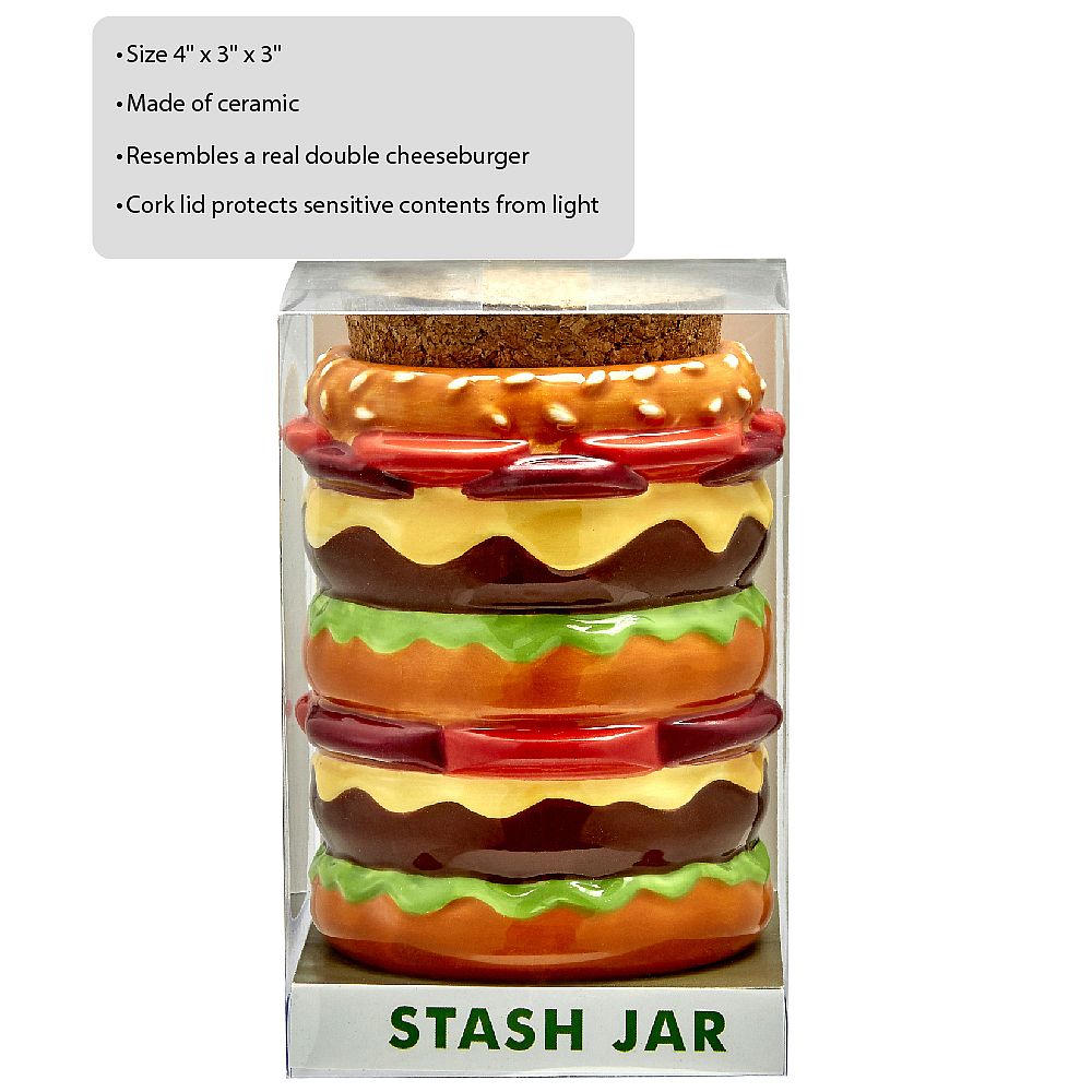 Cheeseburger Stash Jar