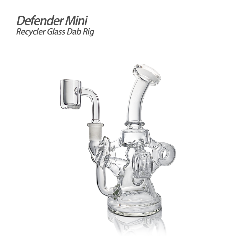 Waxmaid 6.14 Inch Defender Mini Recycler Glass Dab Rig