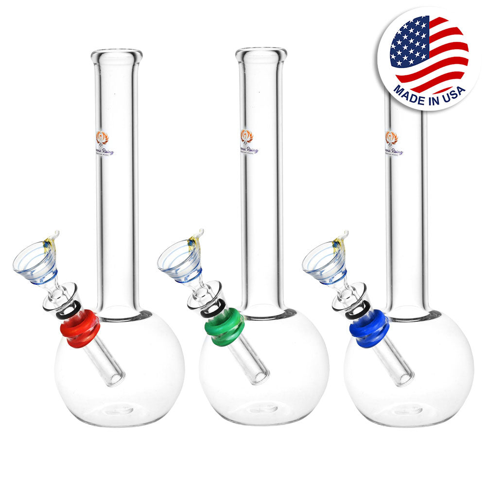 Phoenix Rising Classic Bubble Base Water Pipe - 8"/Colors Vary