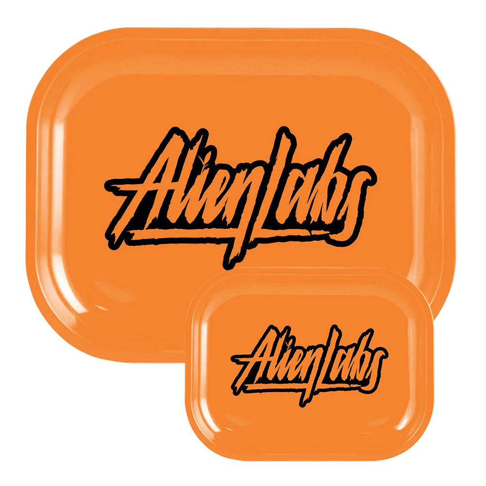 Alien Labs Metal Rolling Tray | Orange Logo