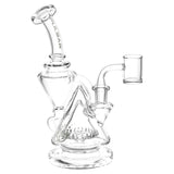 Pulsar Pyramid Baller Recycler Rig - 8" - 14mm Female - Clear