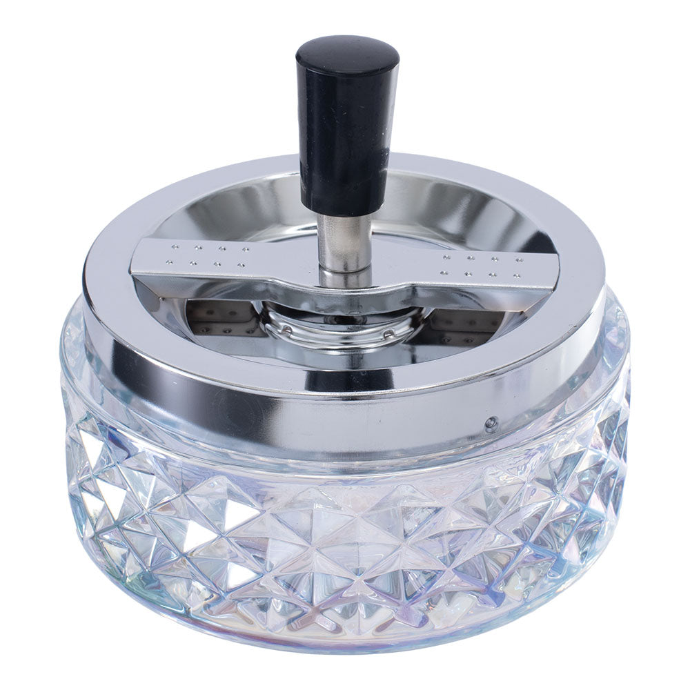 Fujima Gem-cut Glass Spinning Ashtray | 4.75"