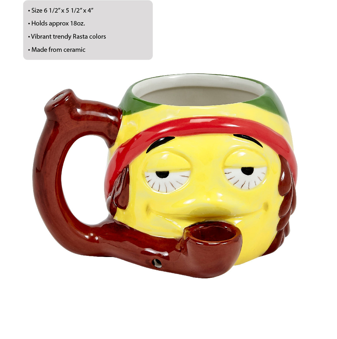 Rasta Emoji Mug Pipe