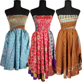 Silk Stretch Top Strapless Dress - One Size / 37" / Designs Vary