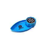 High Society | Mini Rolling Tray Grinder Combo - Neon Blue