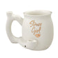 Stoner girl white with gold imprint mug - roast & toast mug