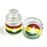 Ashtray Set with Stash Jar - LEAF DESIGN