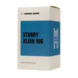 Human Grade Stubby Klein Glass Recycler Rig Water Pipe