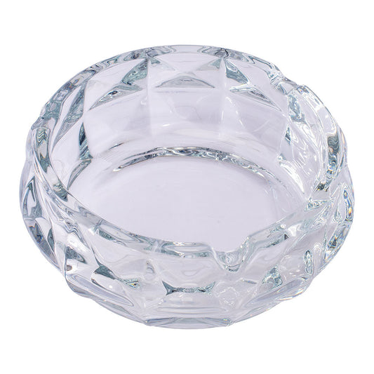 Fujima Exquisite Faceted Glass Ashtray - Crystal Clear / 5"