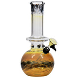 LA Pipes Time Traveler Silver Fumed Pull-Stem Bubble Bong 8"