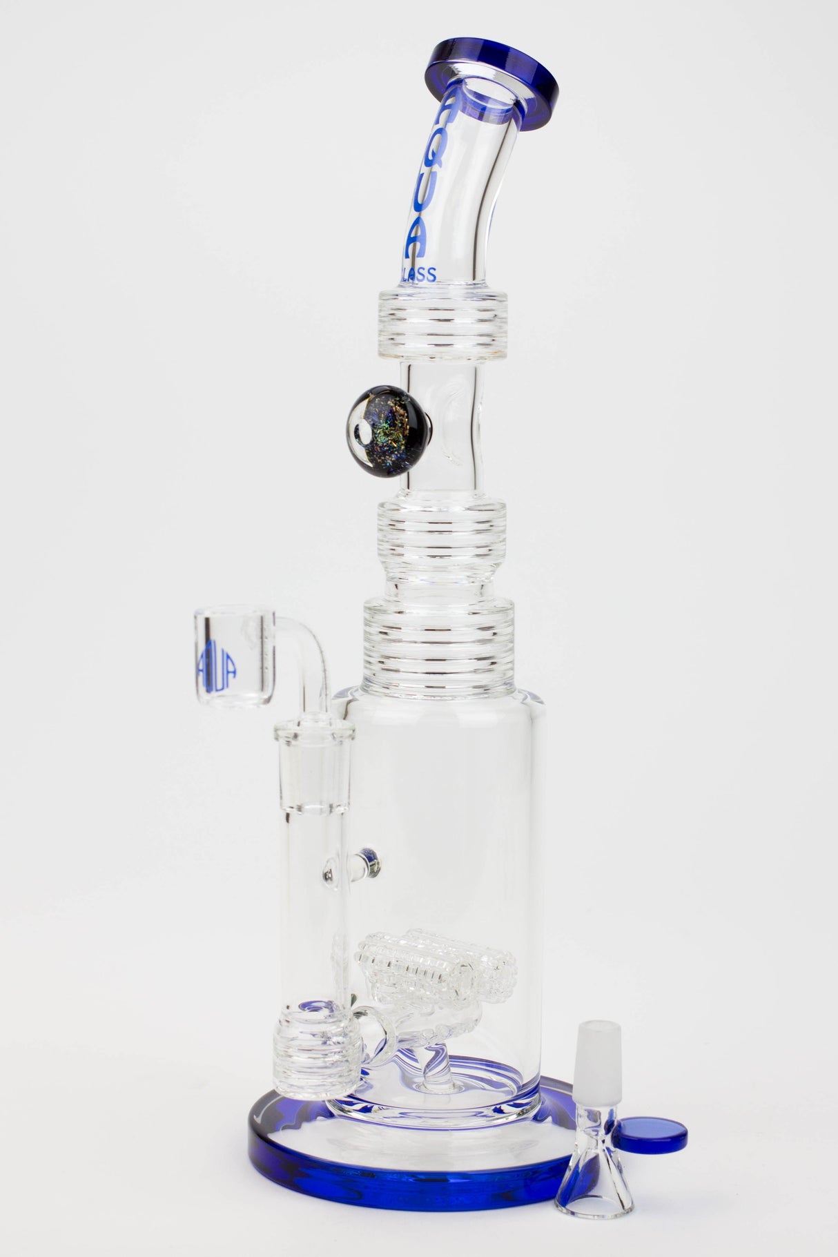 13" AQUA Glass / 2-in-1 / 7mm glass water bong